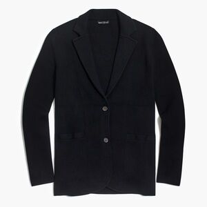 J. Crew Mercantile Womens Black Sweater Knit Blazer Jacket Cardigan M #G9309